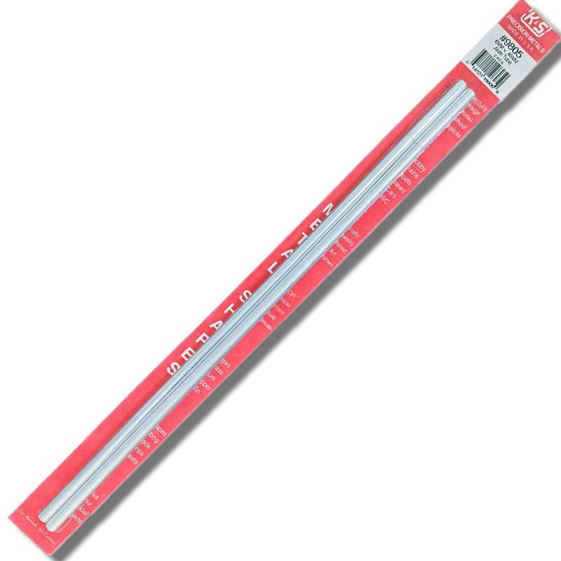 K & S Metal 6mm Aluminium Round Tube .45mm Wall L300mm (2 pcs) 9805