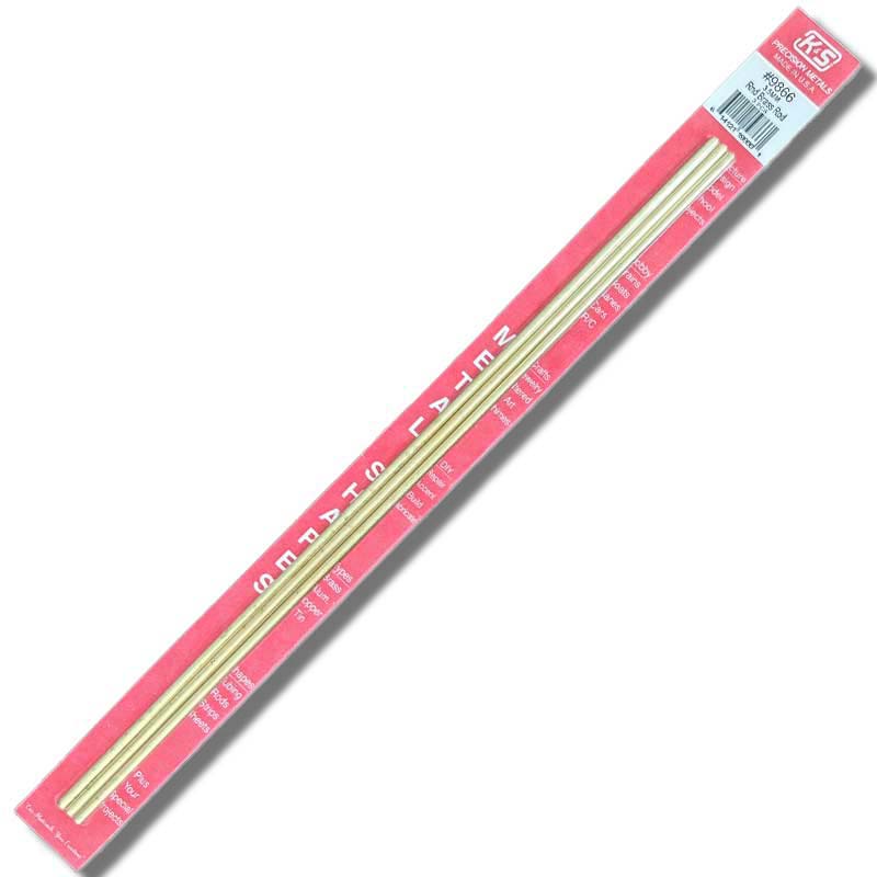 K & S Metal 3.5mm Brass Round Rod L300mm (3pk) 9866