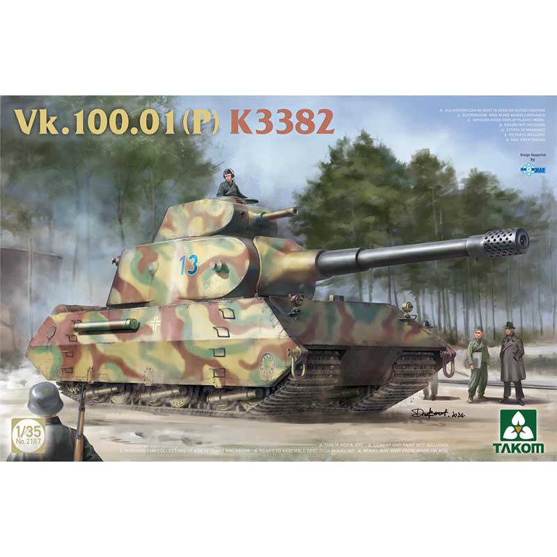 Takom German WWII Vk 100.01(p) K3382 concept heavy tank (1/35) 02187