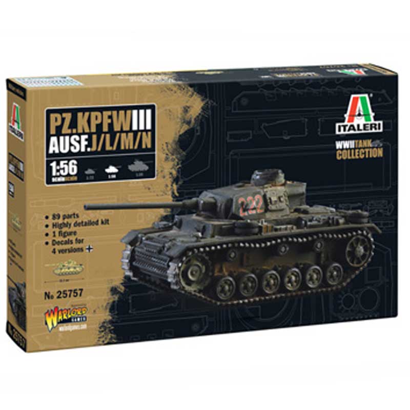 Italeri Pz. Kpfw. III Ausf. J//L/M/N (1/56) W25757