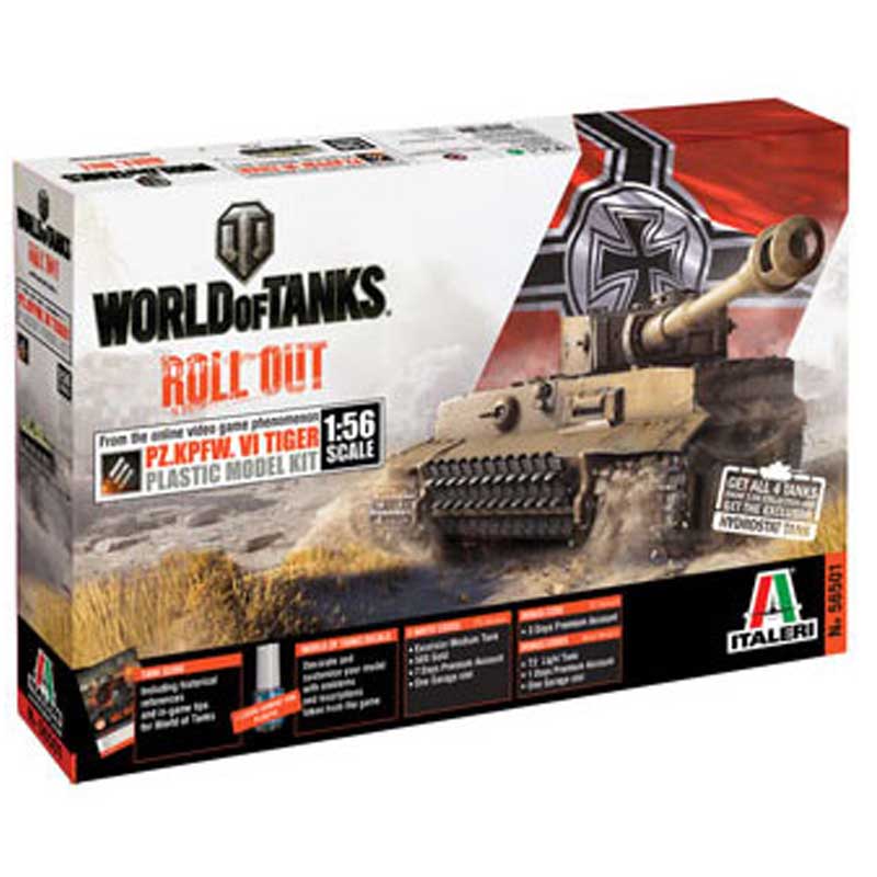 Italeri World of Tanks 1:56 - Pz.Kpfw.VI TIGER I (1/56) W56501