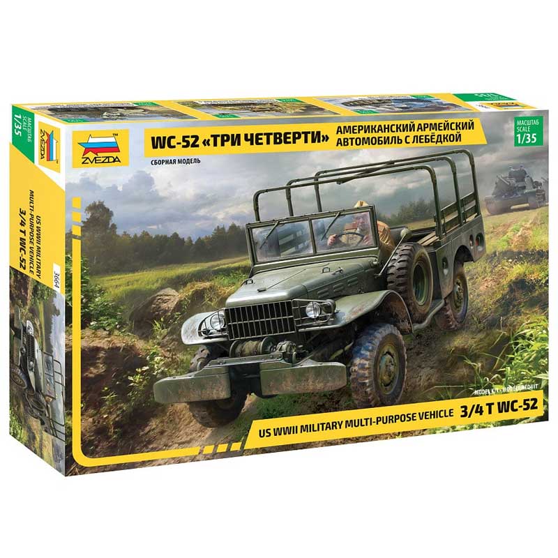 Zvezda US WWII Military Multi-Purpose Vehicle Dodge WC-52 (1/35) 3664