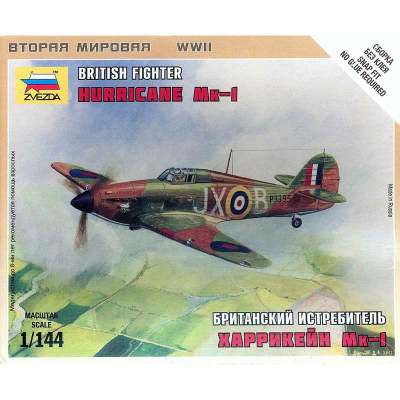 Zvezda British Fighter Hurricane Mk1 (1/144) 6173