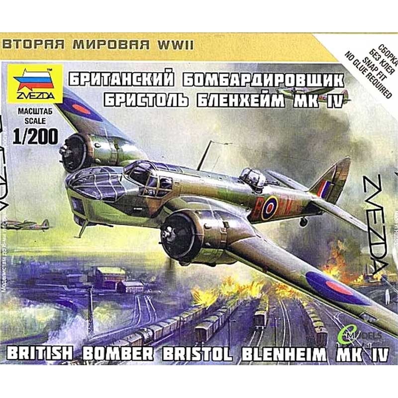 Zvezda Bristol Blenheim Brit Wwii Bomber (1/200) 6230