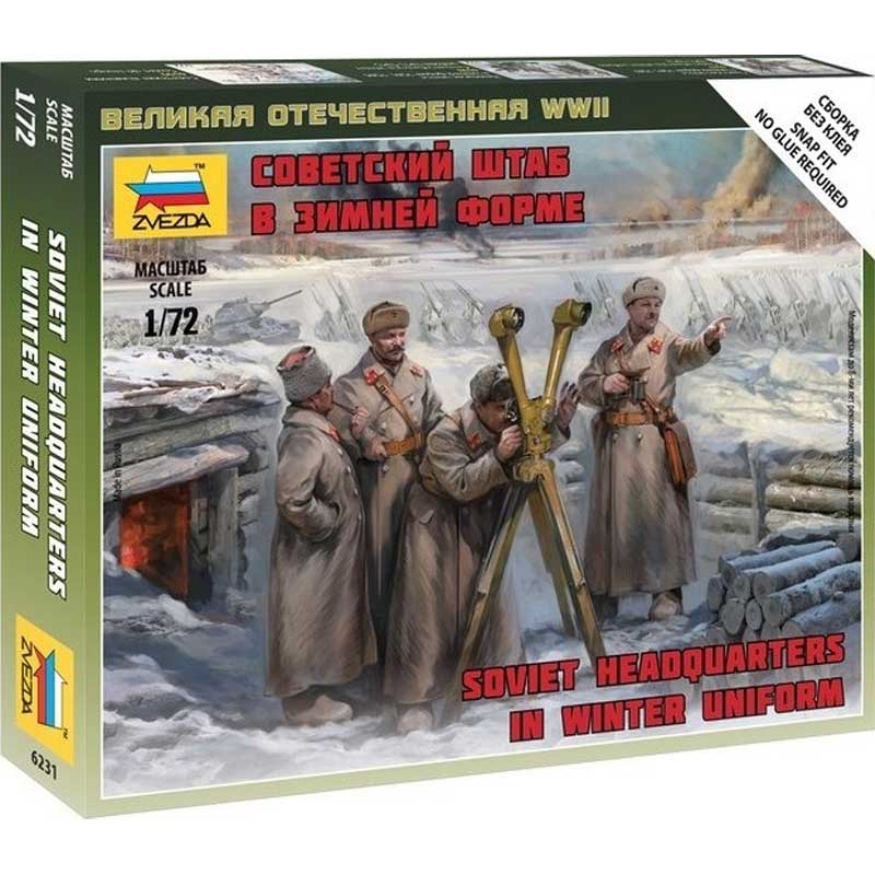 Zvezda Soviet Headquarters in Winter Uniform (1/72) 6231