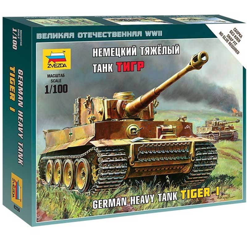 Zvezda German Heavy Tank Tiger I (1/100) 6256