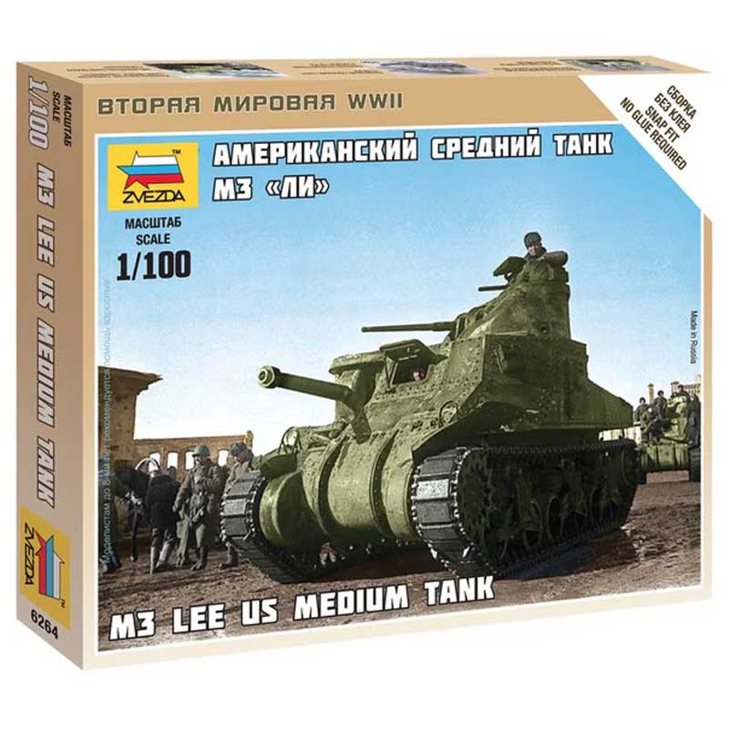 Zvezda M-3 Lee US Medium Tank (1/100) 6264
