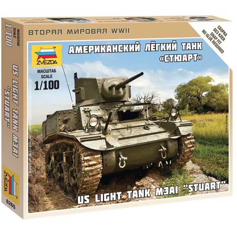 Zvezda US Light Tank M3A1 "Stuart" (1/100) 6265