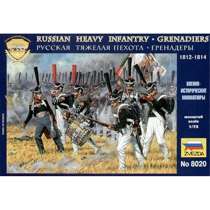 Zvezda Russian Infantry Grenadiers Napoleonic Wars 1812-14 (1/72) 8020