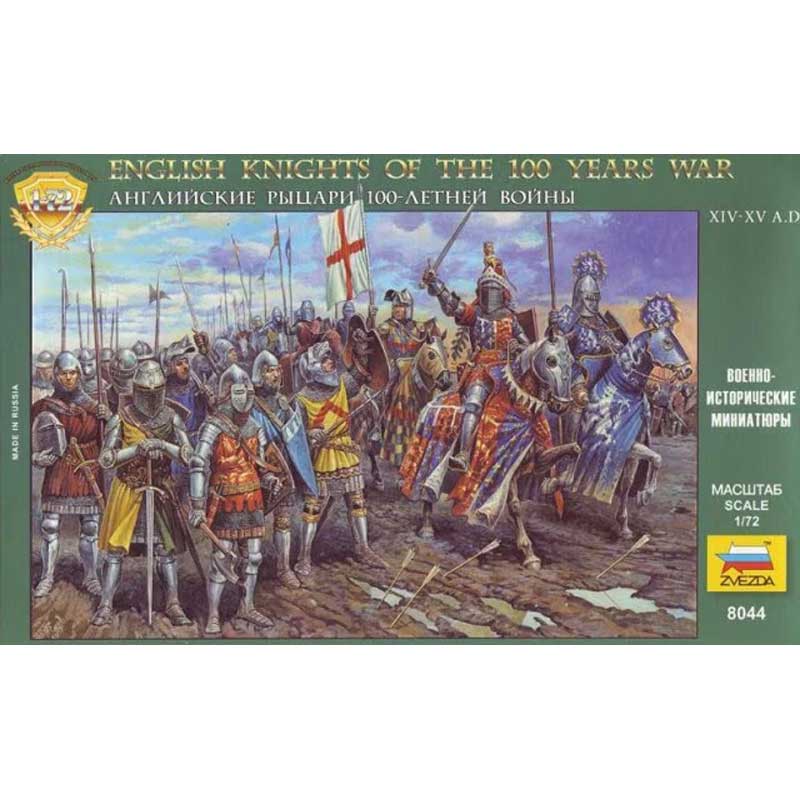 Zvezda English Knights 100 Years War XIV-XV centuries AD (1/72) 8044