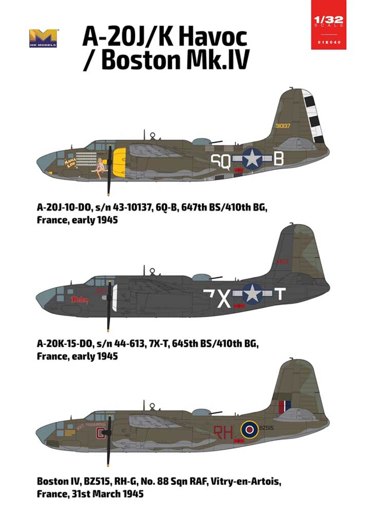 1/32 A-20J/K Havoc / Boston Mk.IV HK Models 01E40