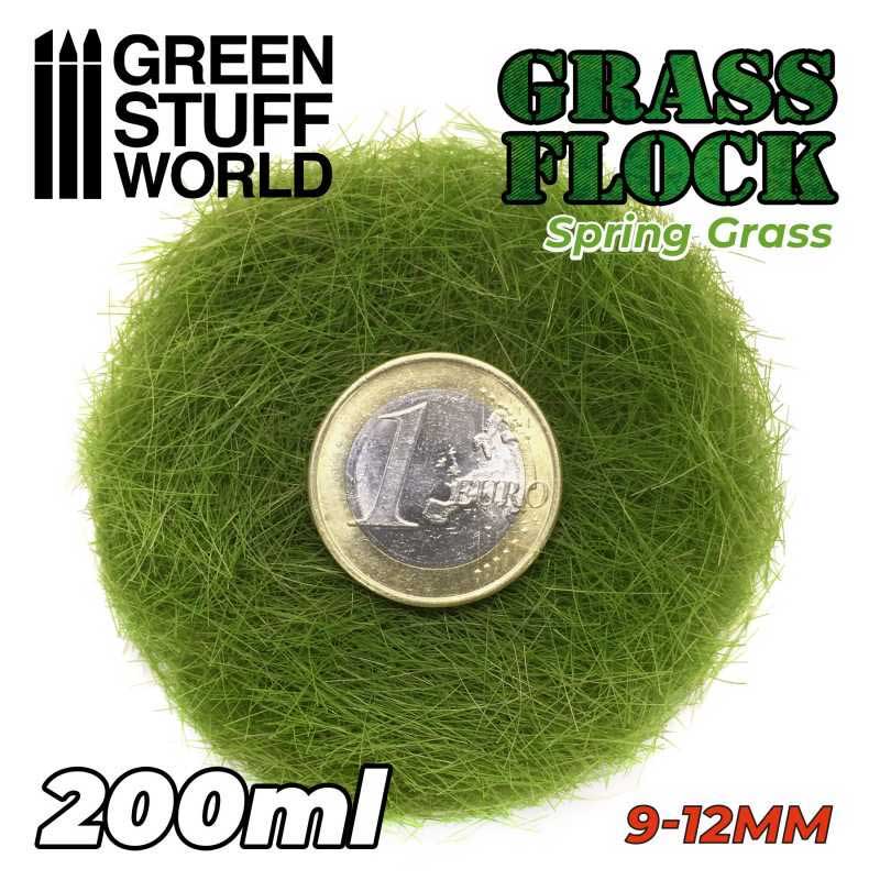 Green Stuff World - Static Grass Flock Spring Grass (9-12mm) (200ml)