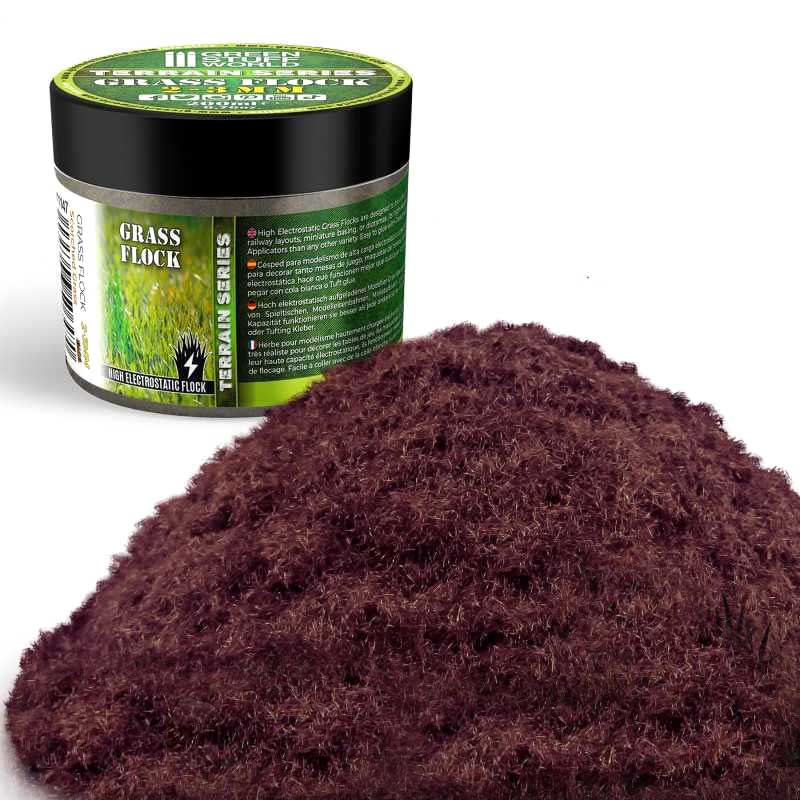 Green Stuff World - Static Grass Flock Scorched Brown (2-3mm) (200ml)