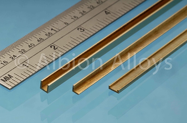 Albion Alloys Brass U Channel (4.0mm) (1pk) UC4