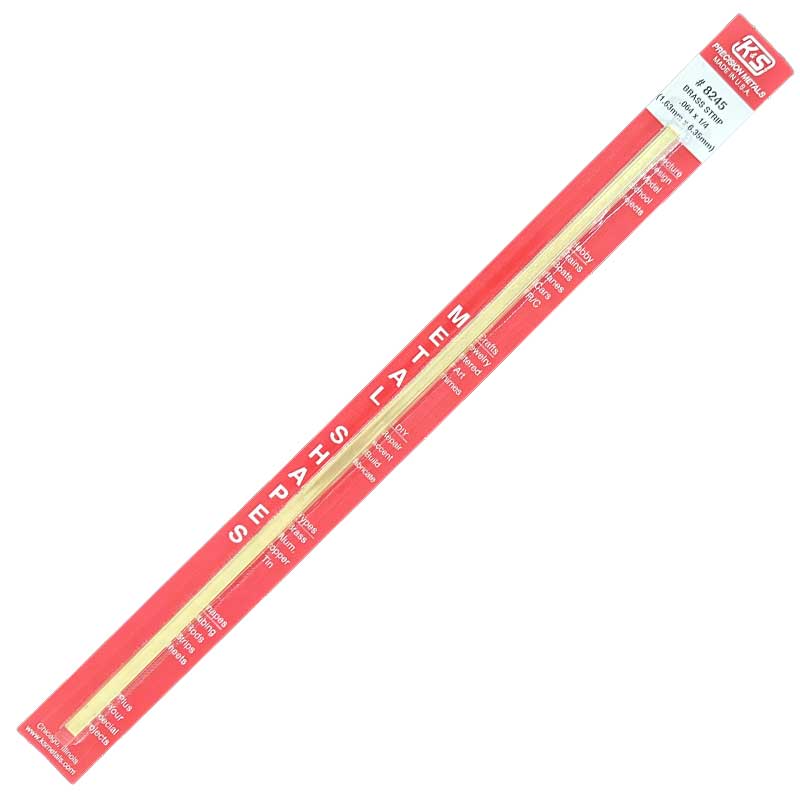 K & S Metal .064 x 1/4" Brass Strip (1pk) K and S Metals 8245