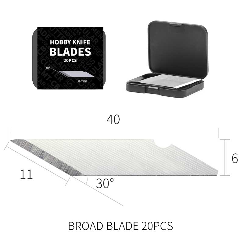 DSPIAE Hobby Knife Blades - Broad20pcs) DK-B01