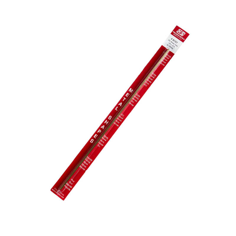 K & S Metal 1/8" o.d. Square Brass Tube (1pk) K and S Metals 8151