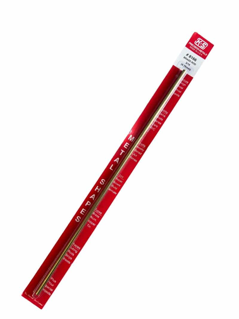 K & S Metal 3/16" Solid Brass Rod (1pk) K and S Metals 8166