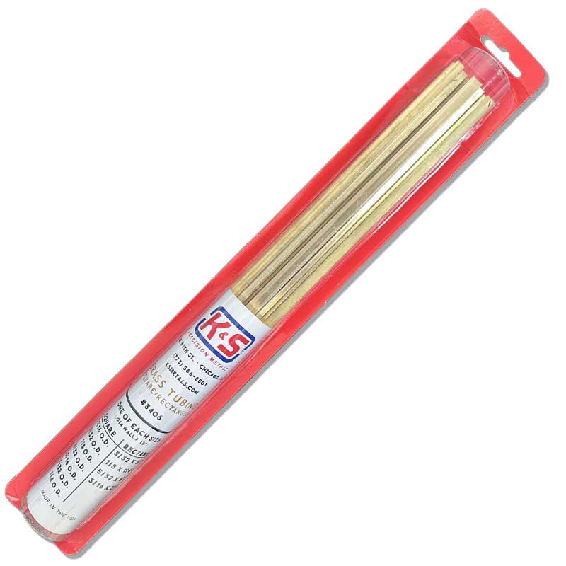 K & S Metal Brass Square & Rectangular Tube Assortment K and S Metals 3406