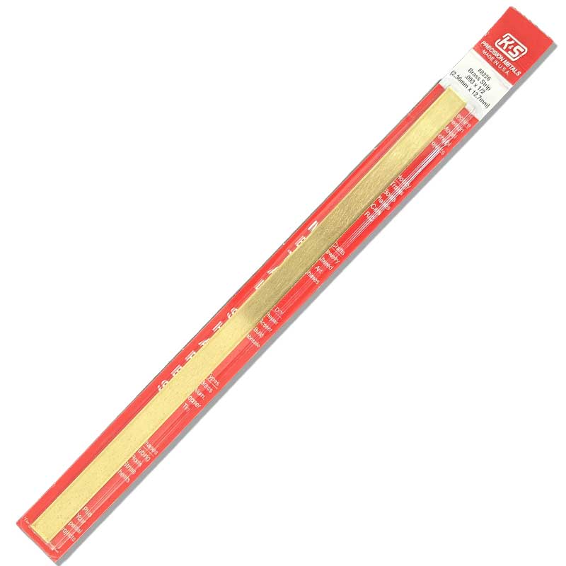K & S Metal .090 x .500" Brass Strips (1pk) K and S Metals 8226