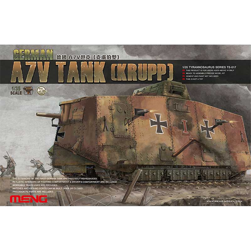 1/35 German A7V Tank (Krupp) Meng Model TS-017