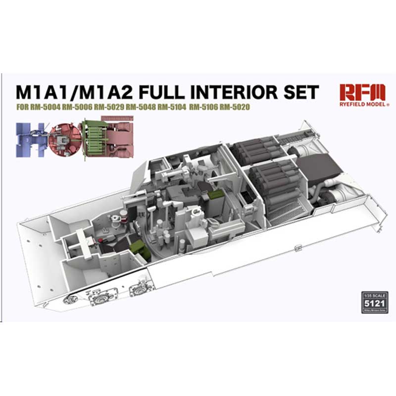 Rye Field Models M1A1/M1A2 Abrams Full Interior Set (1/35) RM5121
