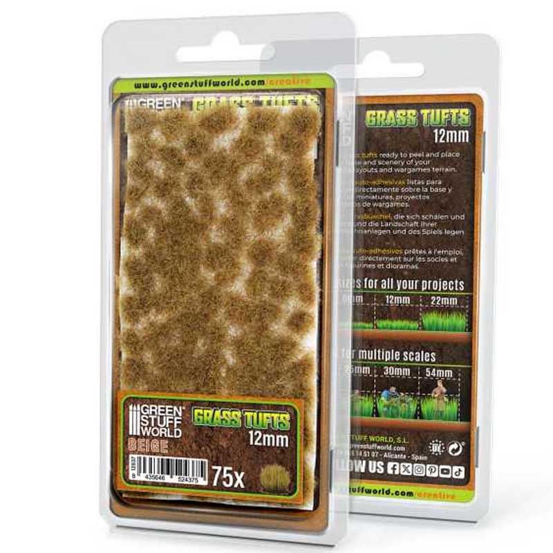 Green Stuff World - Static Grass Tufts Beige (12mm)
