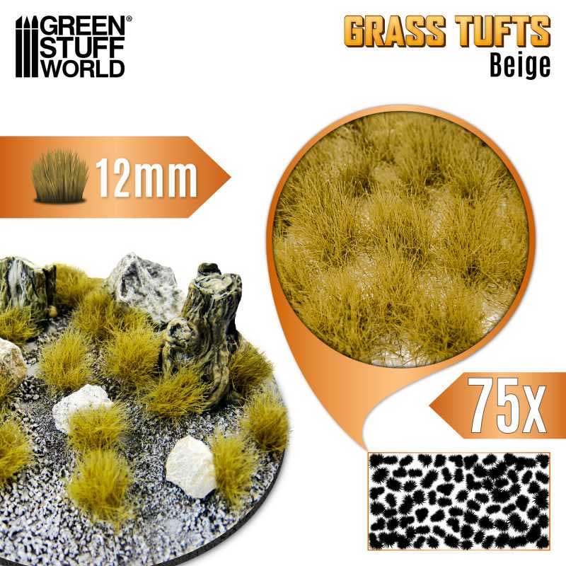 Green Stuff World - Static Grass Tufts Beige (12mm)