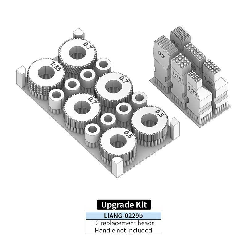 LIANG Tools for Zimmerit Coat - Upgrade Kit (1/35 1/48 1/72) LIANG-0229b