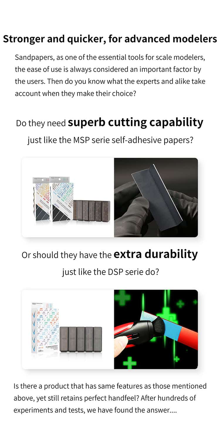 DSPIAE Composite Adhesive Sandpaper Set XSP-S01