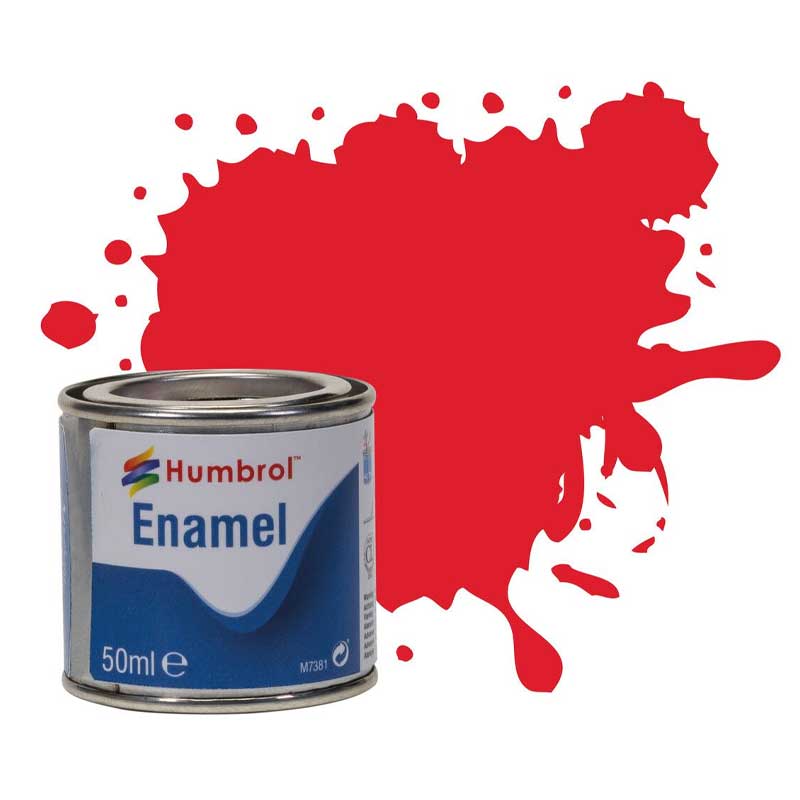 Humbrol Enamel No.19 Bright Red - Gloss (Tinlet No.2) (50ml) AQ0019