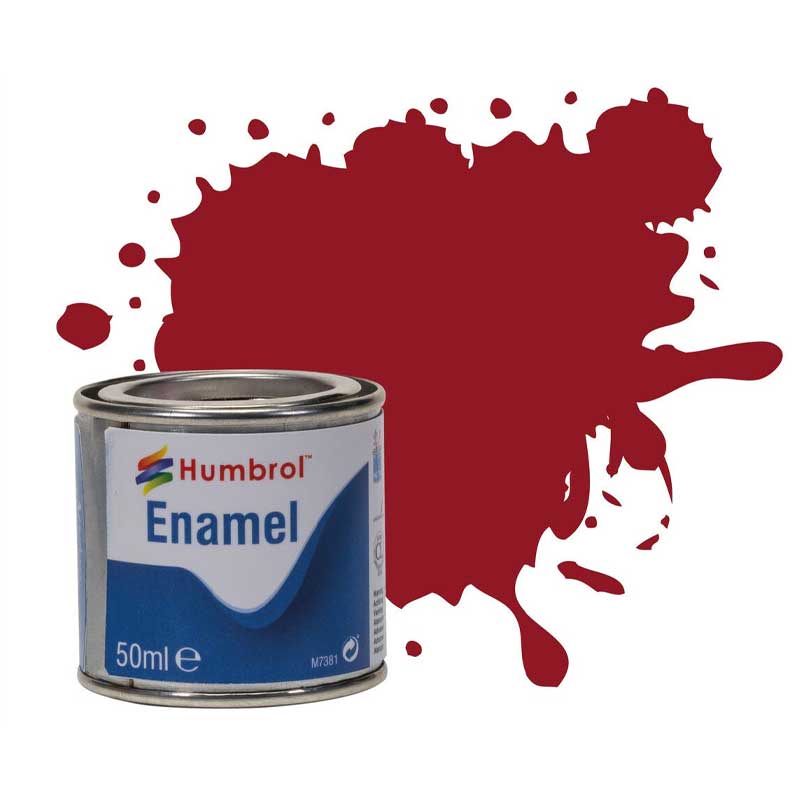 Humbrol Enamel No.20 Crimson - Gloss (Tinlet No.2) (50ml) AQ0020