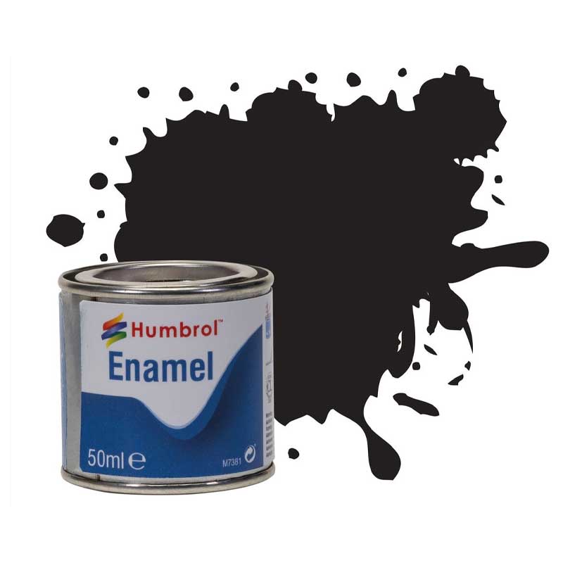 Humbrol Enamel No.21 Black - Gloss (Tinlet No.2) (50ml) AQ0021