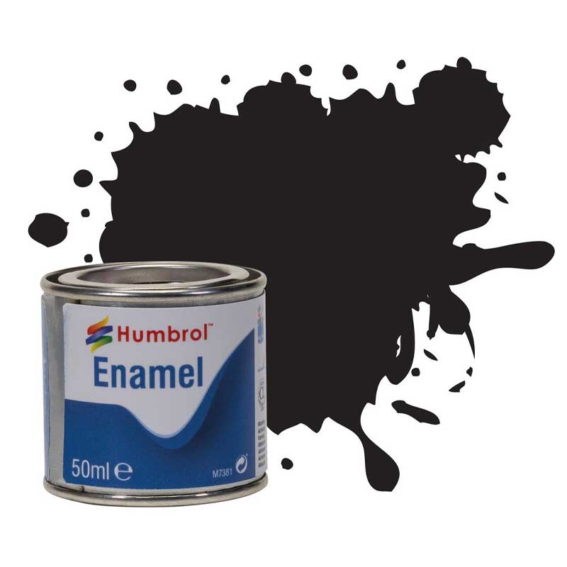 Humbrol Enamel No.33 Matt Black - Matt (Tinlet No.2) (50ml) AQ0033
