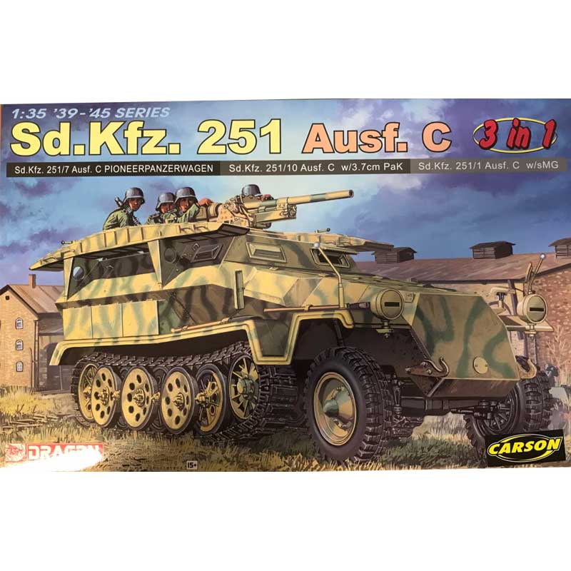 Dragon Sd.Kfz.251 Ausf.C (3 in 1) Special Version w/EZ Truck (1/35) 6224
