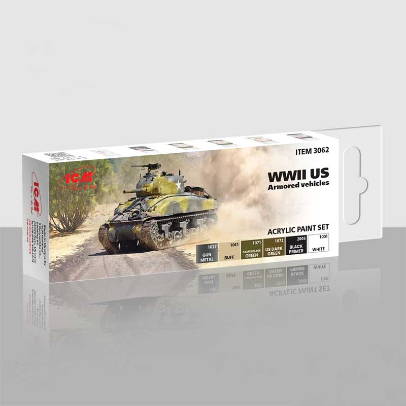 ICM Paint Set - WWII US Armoured Vehicles  3062