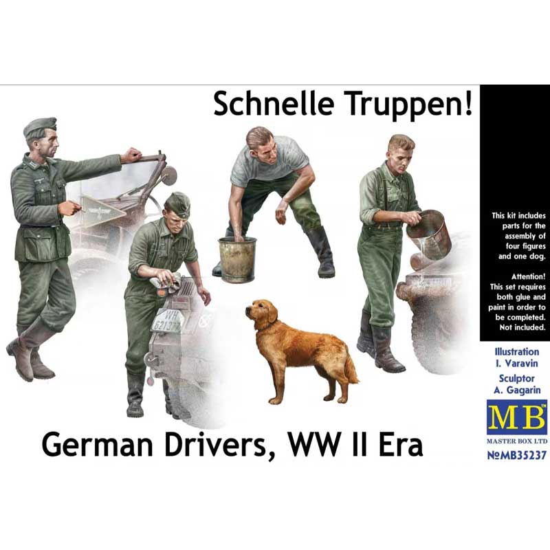 Master Box German Drivers, WW II Era Schnelle Truppen (1/35) MB-35237