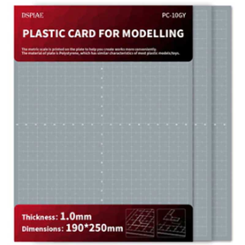 DSPIAE 3x 1.0mm Plastic Card For Modelling PC-10GY