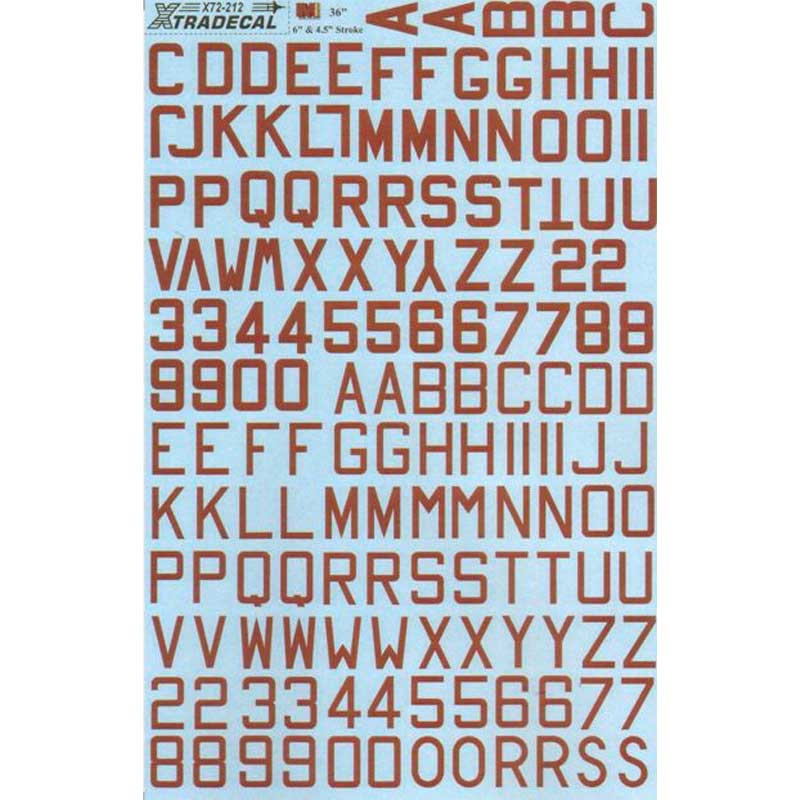 1/72 RAF WWII Dull Red Bomber Code Letters X72212 Xtradecal