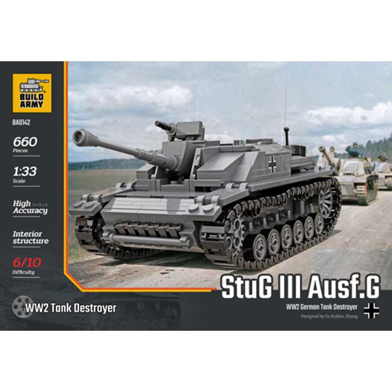 Build Army StuG III Ausf. G Tank Destroyer 660pcs BA0142