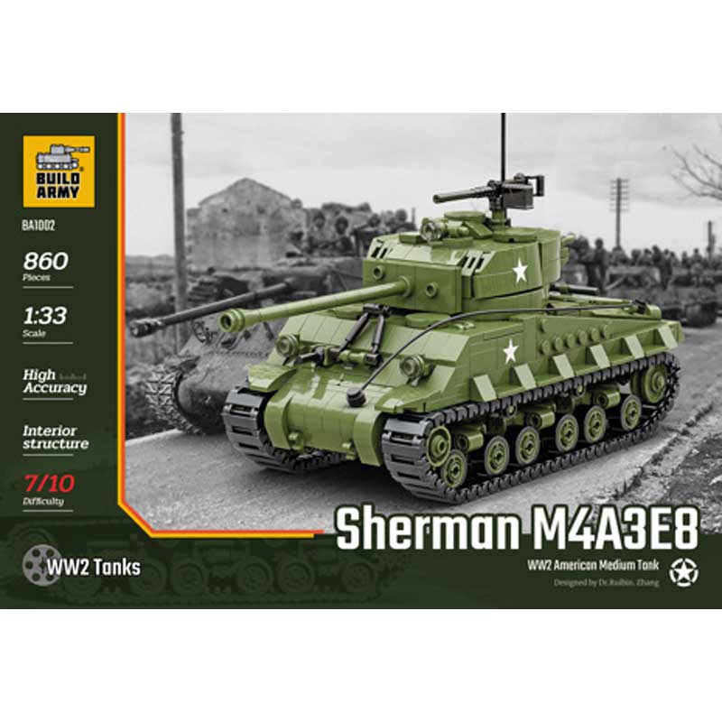 Build Army Sherman M4A3E8 860pcs BA1002