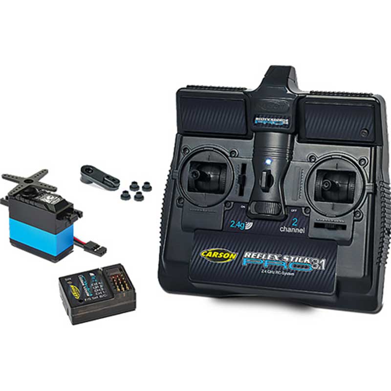 Reflex 3.1 Stick Radio with Receiver & Servo Carson C707131