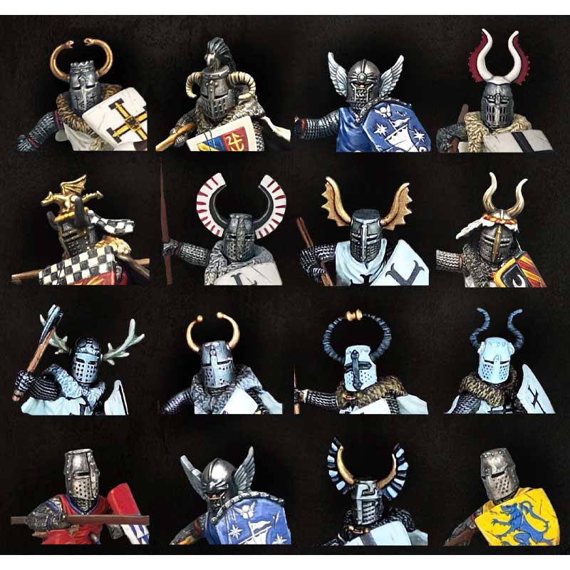 Victrix Medieval & Fantasy Heads, Cloaks & Shields (28mm) VXE002