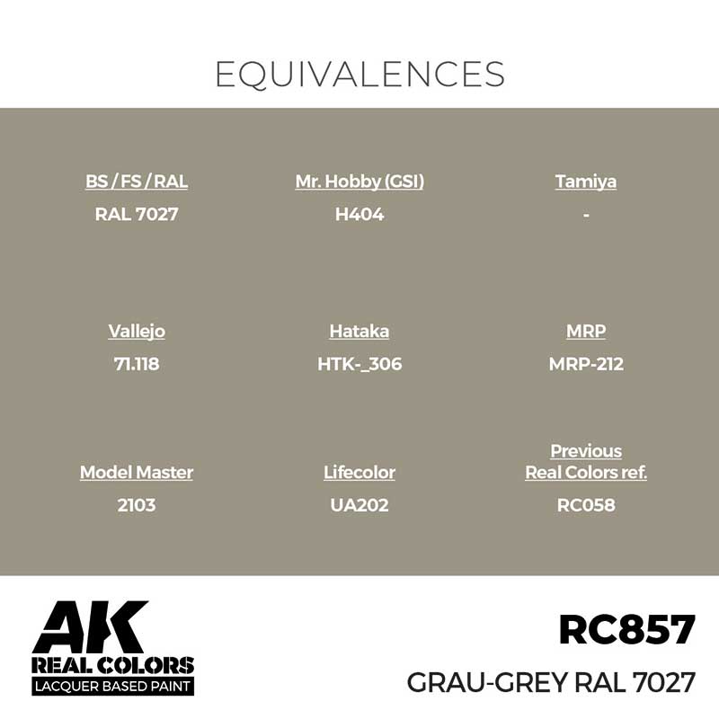 AK Interactive Real Color - Grau-Grey RAL 7027 (17ml) RC857