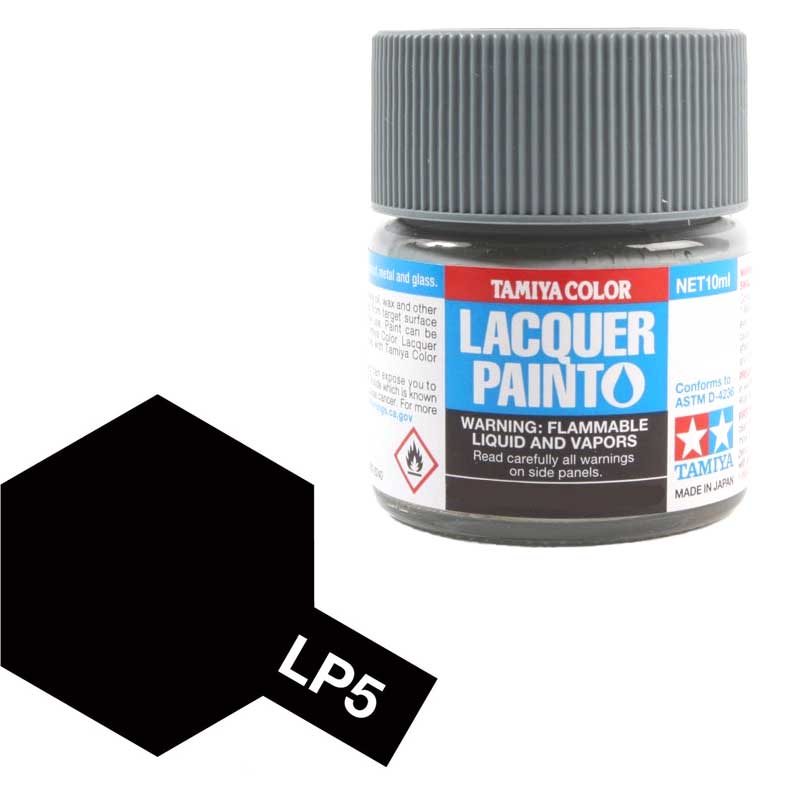 Tamiya Lacquer - LP-5 Semi Gloss Black (10ml) 82105