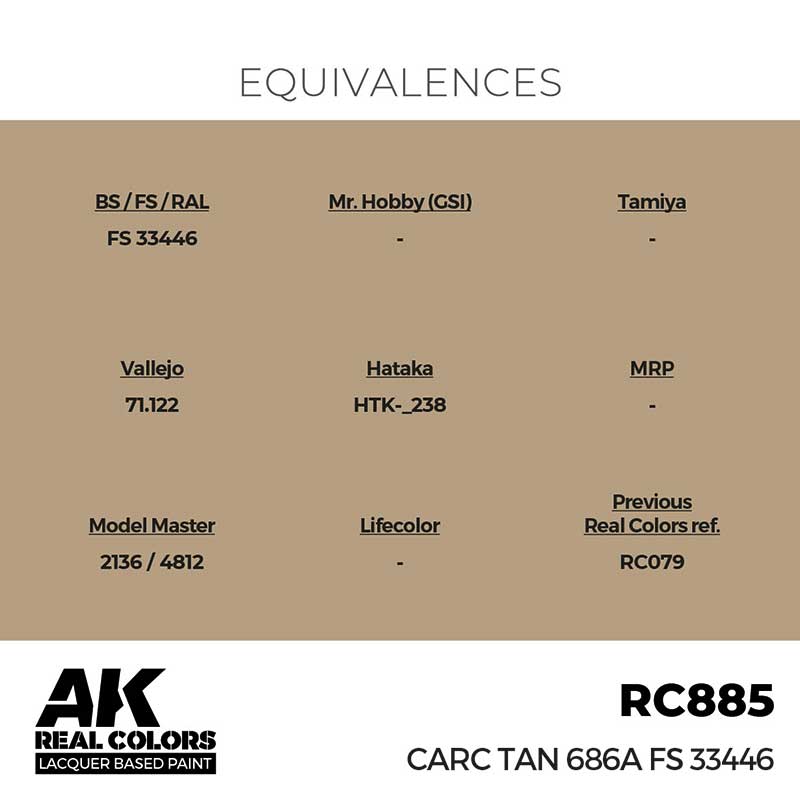 AK Interactive Real Color - CARC Tan 686A FS 33446 (17ml) RC885