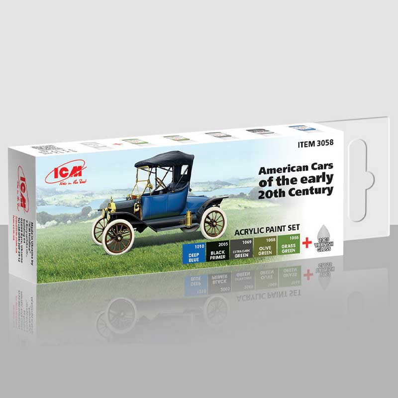 ICM Paint Set - American Cars of the early 20th Century  3058