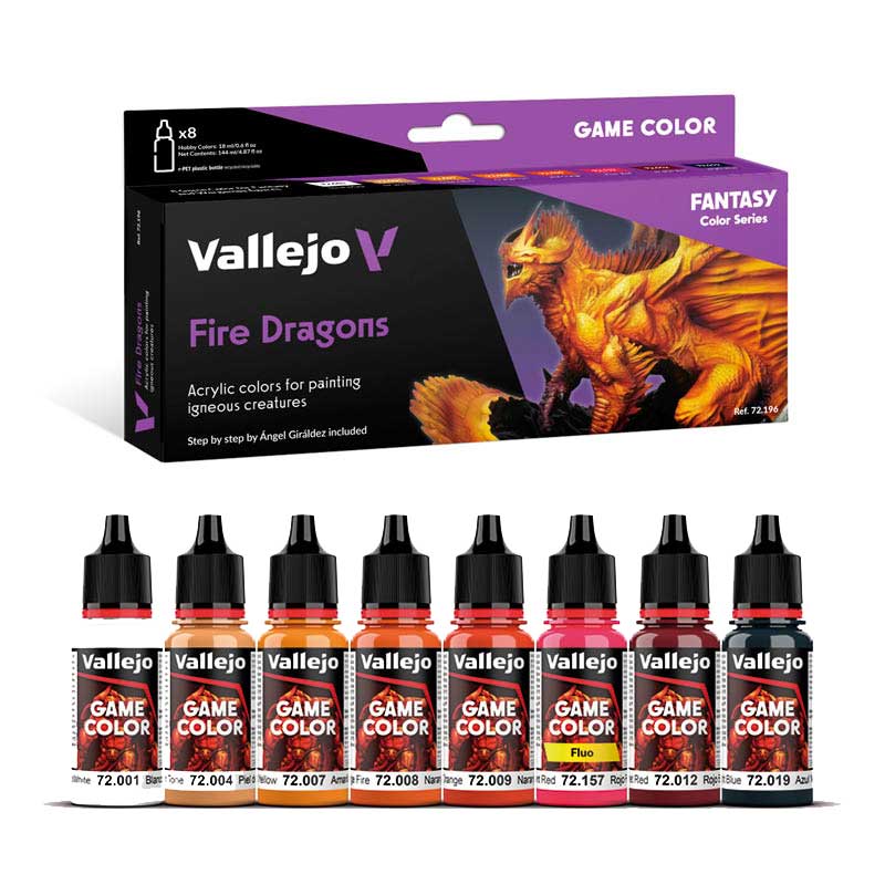 Vallejo Paint Set Fire Dragons 72.196