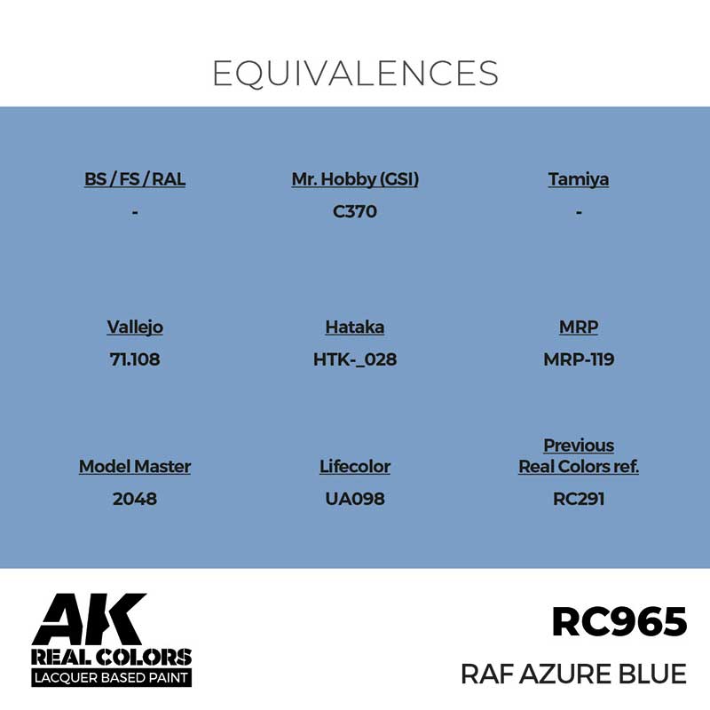 AK Interactive Real Color - RAF Azure Blue (17ml) RC965