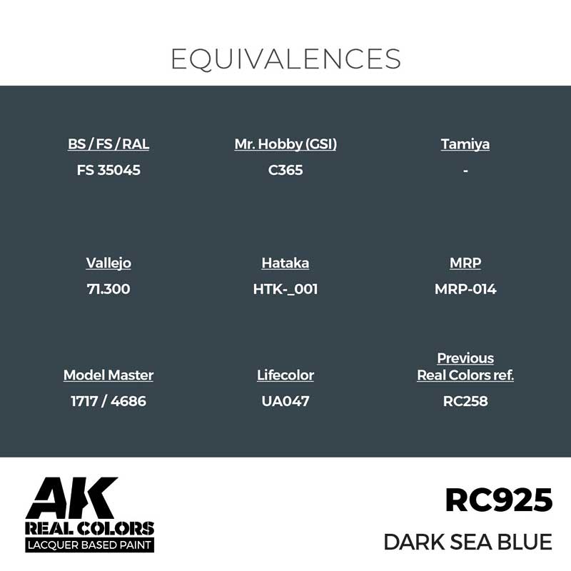 AK Interactive Real Color - Dark Sea Blue (17ml) RC925